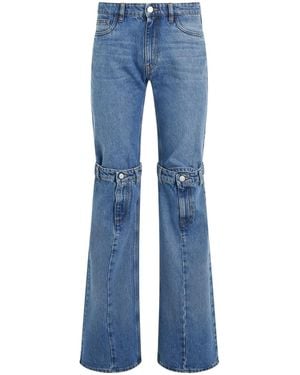 Coperni Open Knee Jeans, 100% Cotton, Size: Small - Blue