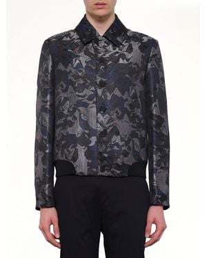 KENZO Jacquard Bomber Jacket - Blue