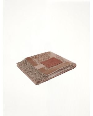 Loewe Anagram Wool Blanket - Brown