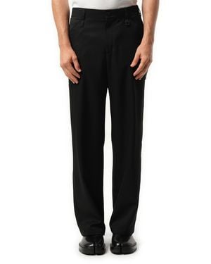 WOOYOUNGMI Wool Easy Pants, 100% Wool - Black