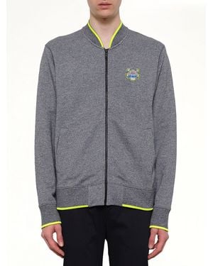 KENZO Tiger Zip Cardigan - Gray