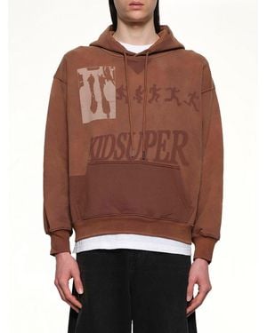 Kidsuper Sun Faded Hoodie - Brown