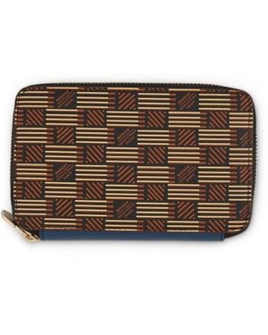 Moreau Compact Zip Wallet, 100% Leather - Brown