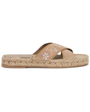 Off-White c/o Virgil Abloh Romantic Criss Cross Espadrillas, 100% Rubber - Natural