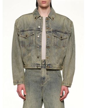 Entire studios Shrunken Denim Jacket - Grey