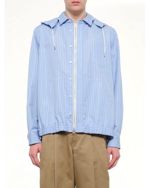 Sacai Poplin Hoodie - Blue
