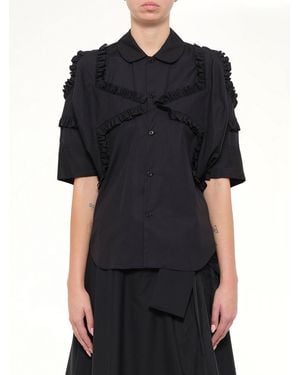 Noir Kei Ninomiya Star Embroidery Shirt - Black