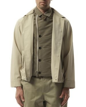 Sacai Cotton Twill Jacket, 100% Cotton - Green