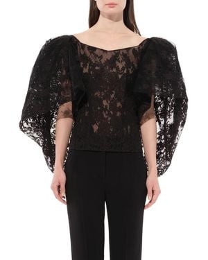 Givenchy Lace Puffy Cape Corset - Black