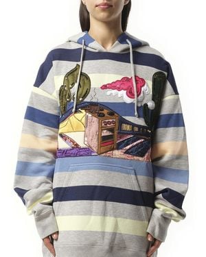 Marc Jacobs Long Sleeve Hooded Sweatshirt, Size: Small - Grey