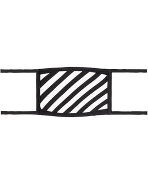 Off-White c/o Virgil Abloh Diagonal Stripe Mask, 100% Cotton - White