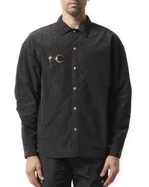 THUG CLUB Scarred Officer Shirt, 100% Polyester - Black