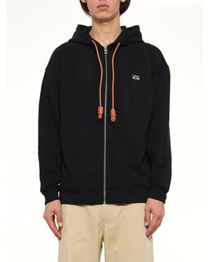 Loewe Zip-Up Hoodie - Black