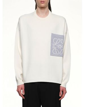 Loewe Anagram Pocket Jumper - White