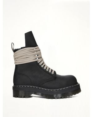 Rick Owens X Dr. Marten Quad Sole Steeltoe Boots - Black