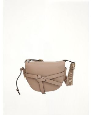 Loewe Small Gate Bag, 100% Calf Leather - Natural