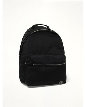 Stone Island 920001 Coated Nylon Backpack - Black