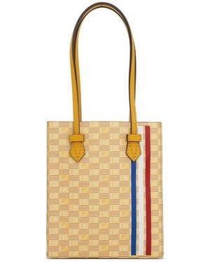 Moreau Cannes Vertical Tote Mm With Stripes - Yellow