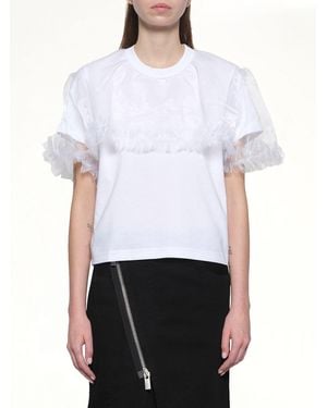 Noir Kei Ninomiya Tulle T-Shirt - White