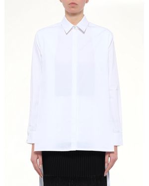 Alaïa Cotton Poplin Asymmetric Shirt - White