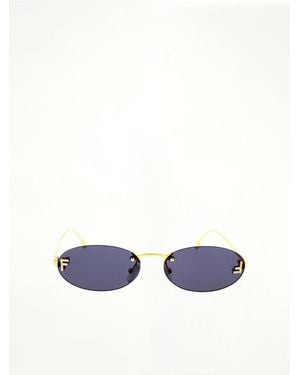 Fendi Fe4075Us 5430V Metal Sunglasses - Blue