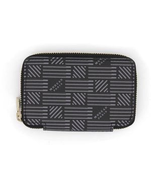 Moreau Mini Zip Wallet, 100% Calfskin - Black