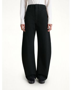 Lemaire High Waisted Curved Trousers - Black