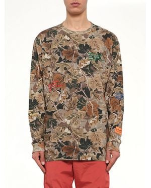 Heron Preston Hp X Carhartt Camo Long Sleeve T-Shirt - Grey