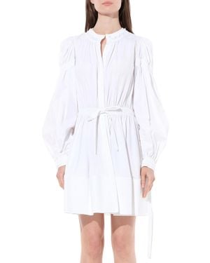 McQueen Abito Poplin Dress - White