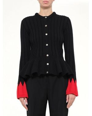 McQueen Peplum Cardigan - Black