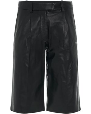 Off-White c/o Virgil Abloh Leather Formal Shorts - Black