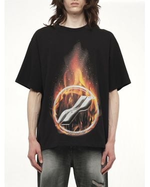 we11done Meteor Print T-Shirt - Black