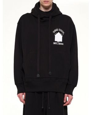 DSM KEI NINOMIYA Pile Knit Oversized Hoodie - Black