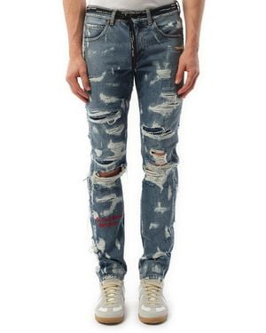 Off-White c/o Virgil Abloh Off- Slim Back Dart Jeans - Blue