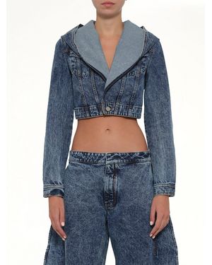 Alaïa Hooded Jacket - Blue