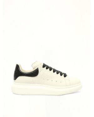 McQueen Dumbo Grain Larry Trainers, 100% Calfskin Leather - Natural