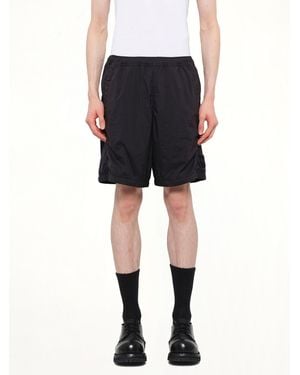 Stone Island L100004 Ultra Light Nylon Stretch Shorts - Black