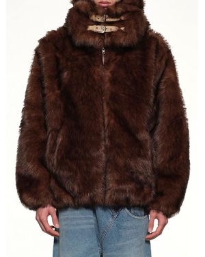 Kidsuper Fur Hoodie - Brown
