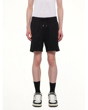 CASABLANCA Crystal Monogram Sweatshort - Black