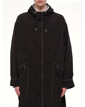 Ami Paris Long Parka - Black