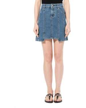 McQueen Mini Denim Skirt - Blue