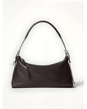 Lemaire Belted Baguette Calfskin Bag - Black