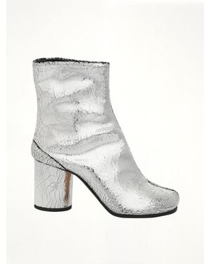 Maison Margiela Tabi Mirror Ankle Boots 8Cm - Grey