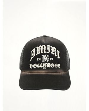 Amiri Faded Hollywood Trucker Hat - Black