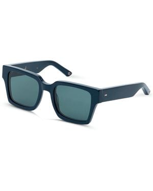 G.O.D Sixteen Sunglass With Flash Lens - Blue