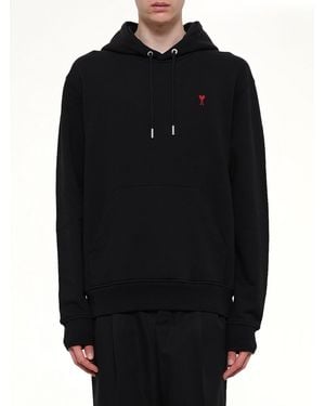 Ami Paris Ami De Coeur Hoodie - Black