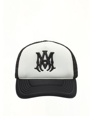 Amiri Ma Two Tone Trucker Hat, 100% Canvas - Black