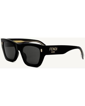 Fendi Fe40101F 5301A Acetate Sunglasses - Black
