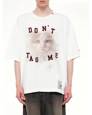 Maison Mihara Yasuhiro Cat Printed T-Shirt - White