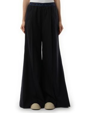 Marni Flared Wool Pants - Black